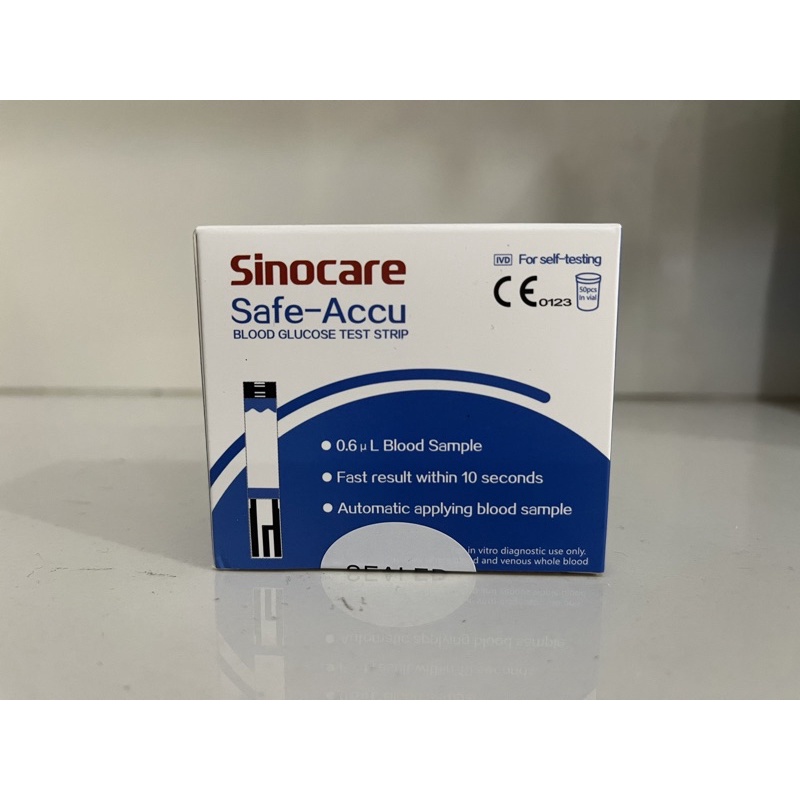 Sinocare Safe Accu Glucose Test Strips 50pcs For Safe Accu Glucometer ...