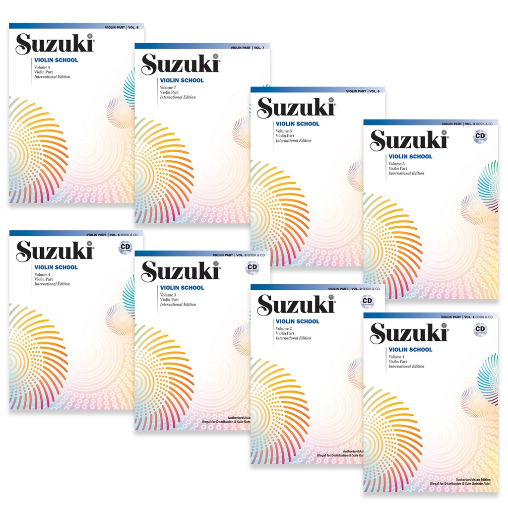 Suzuki Violin School Part Bk&CD Volume 1 2 3 4 5 6 7 8 (6 7 8 Book Only ...