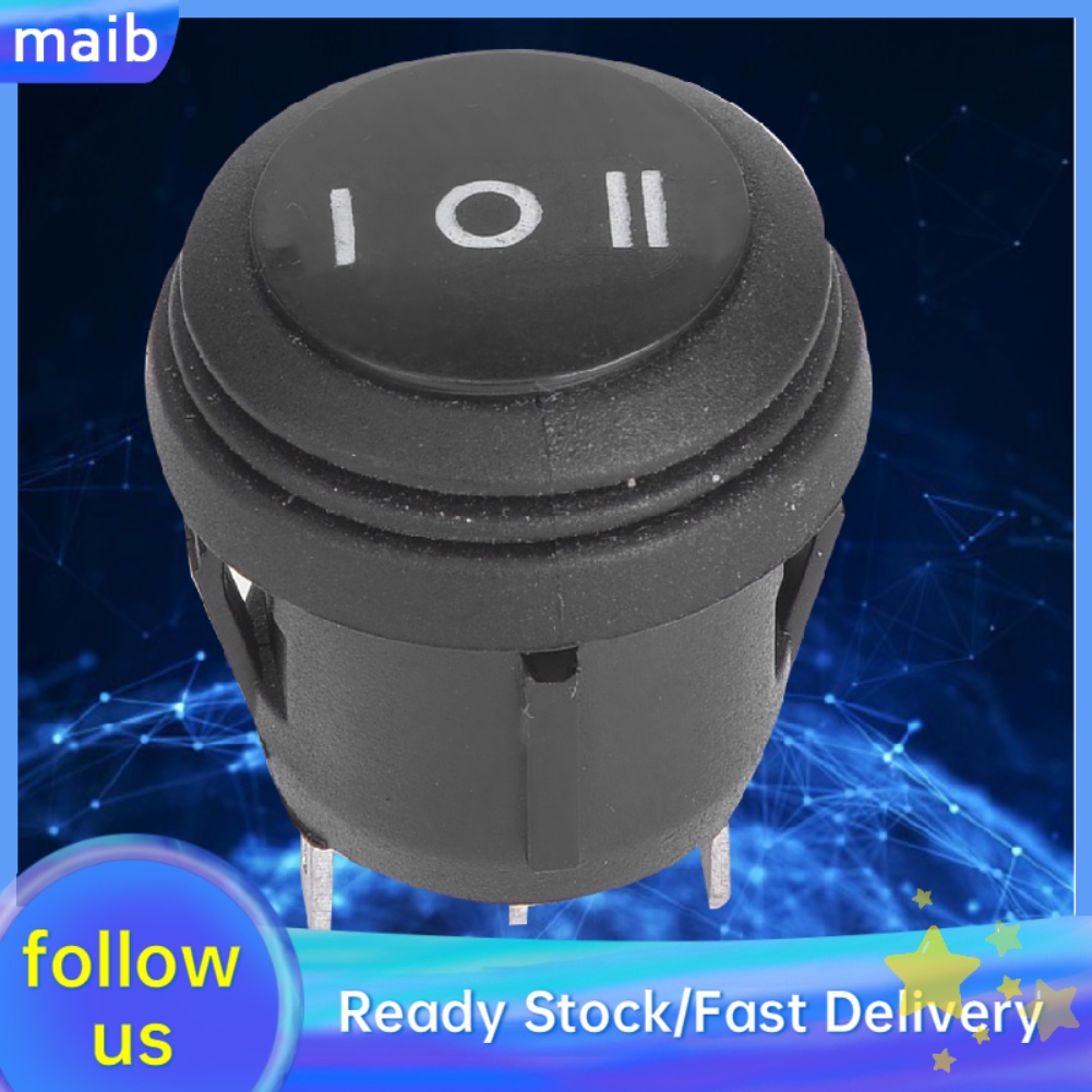 [Seller recommendation] maib 5pcs 3 Position ON/OFF/ON Black Round ...