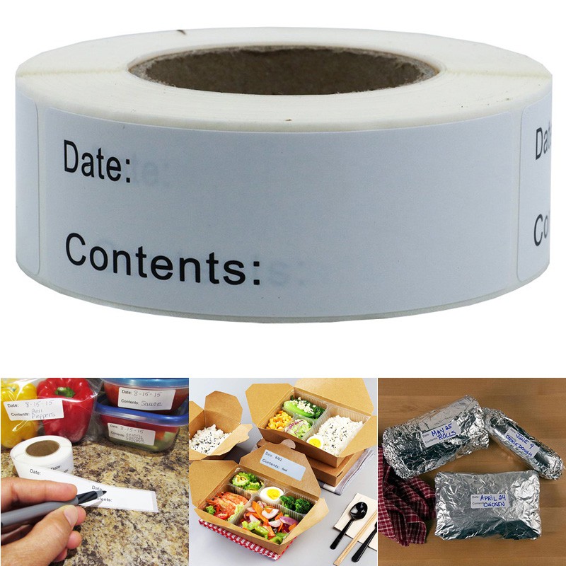 Material Food Storage Label Refrigerator Freezer Food Storage Date ...