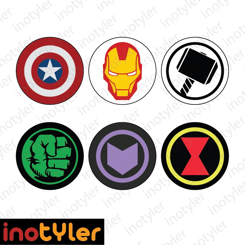 Avengers Captain America Iron Man Thor Hulk Hawkeye and Black Widow ...