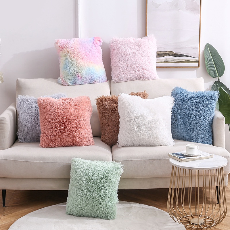 Throw Pillow Case Fur Design Shopee Philippines