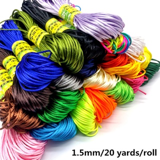 49 Yards 0.8mm Nylon Beading String Cord 26 Color Chinese Knotting Cord  Thread