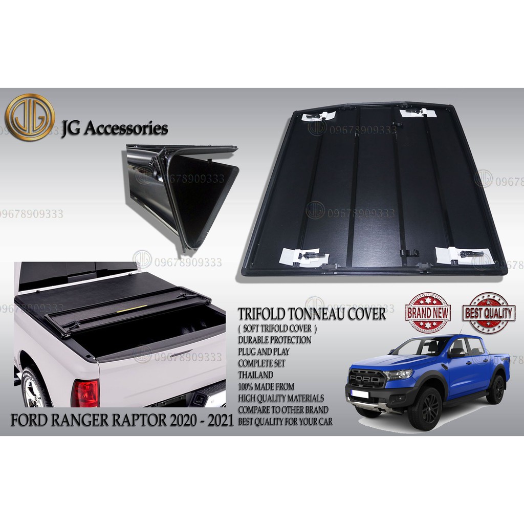 FORD RANGER T8 RAPTOR 2020 2021 SOFT TRIFOLD COVER/TONNEAU COVER ...