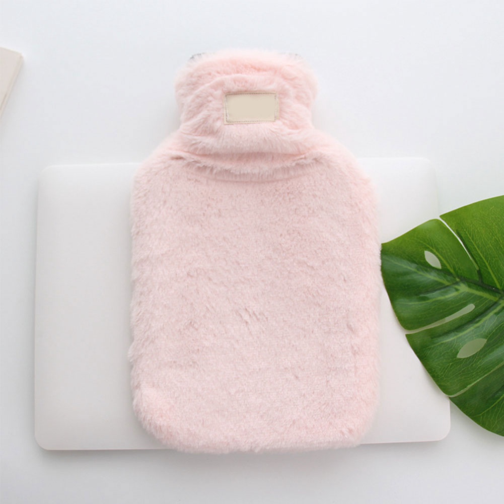 JLAKYU7 Hot Water Bottle with Cover Premium Faux Fur Cover (Pink