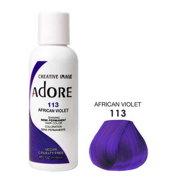 Adore African Violet 113 violet color semi permanent hair dye | Shopee ...