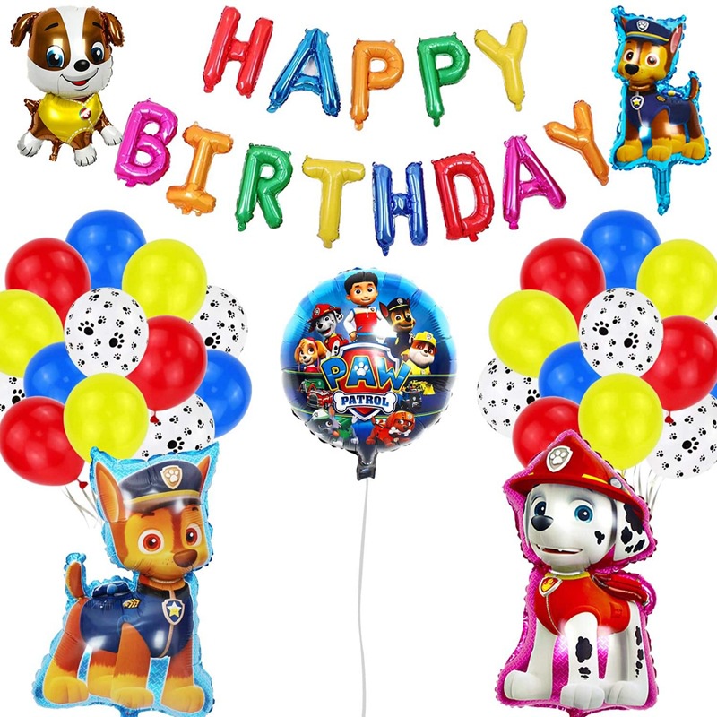 Paw Patrol Balloons Set Foil Color Balloon Party Needs Kids Toys ...