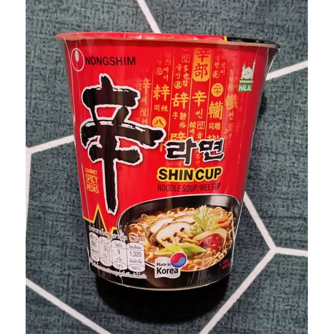 Nongshim Spicy Shin Cup Noodle Soup 68g Made In Korea Shopee