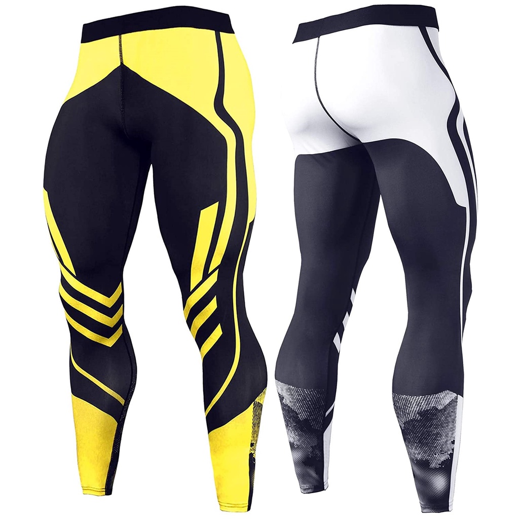 S-3XL Compression Pants Men Sports Tight Fitness Slim Gym Running Elastic  Leggings