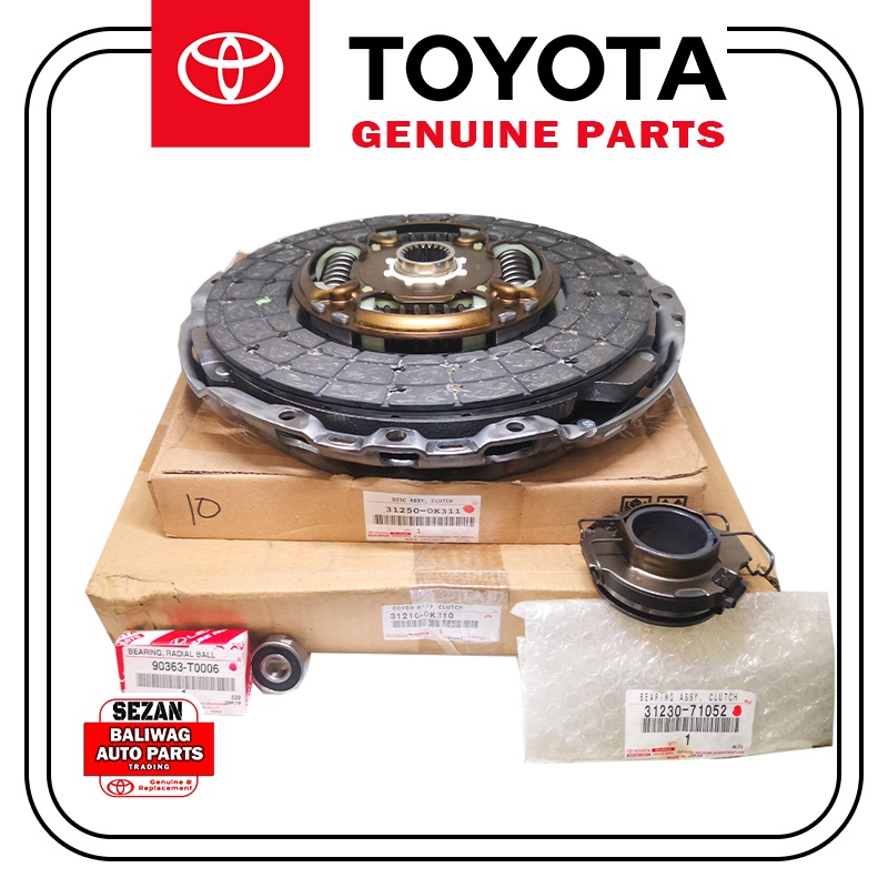 ORIGINAL TOYOTA CLUTCH SET DISC COVER RELEASE BEARING INNOVA 2016