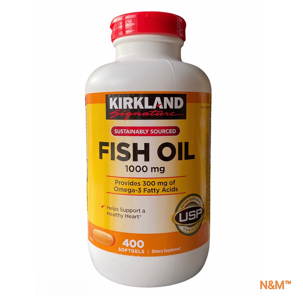 Kirkland Signature Fish Oil 1000mg (400 Softgels) Shopee Philippines