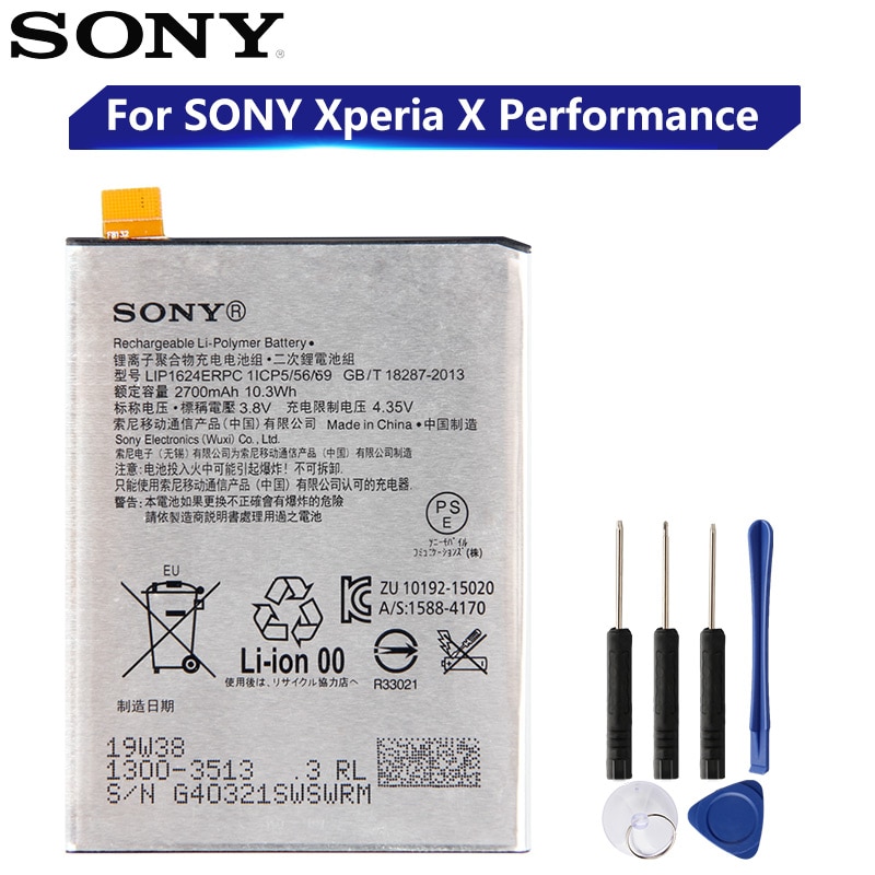 Sony Xperia X Performance Replacement Battery – LIP1624ERPC 2700mAh With Tools – F8131 F8132