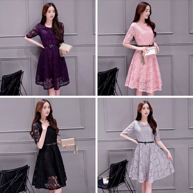 Semi Formal Dress New with Belt Shopee Philippines