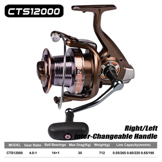 Proberos Fishing Reel 14 Plus 1bb 4.0:1 Sea Spinning Max Drag 26-30 Kg  Saltwater Slow Jigging Set Accessories 9000 10000 12000 Cts