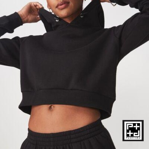 Crop top hoodie sales shopee