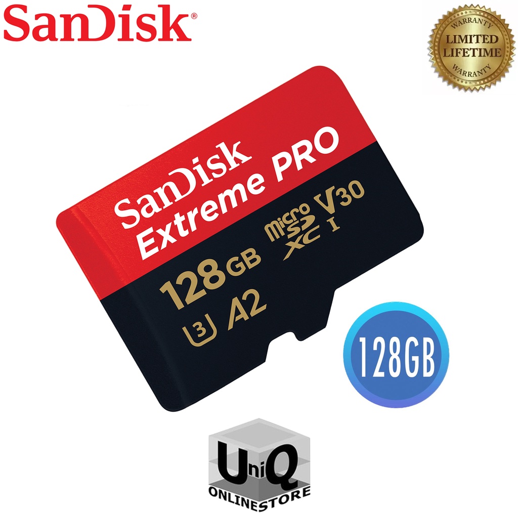 SanDisk Extreme PRO Series Micro SD Card, 128GB with Adapter, A2 UHSI