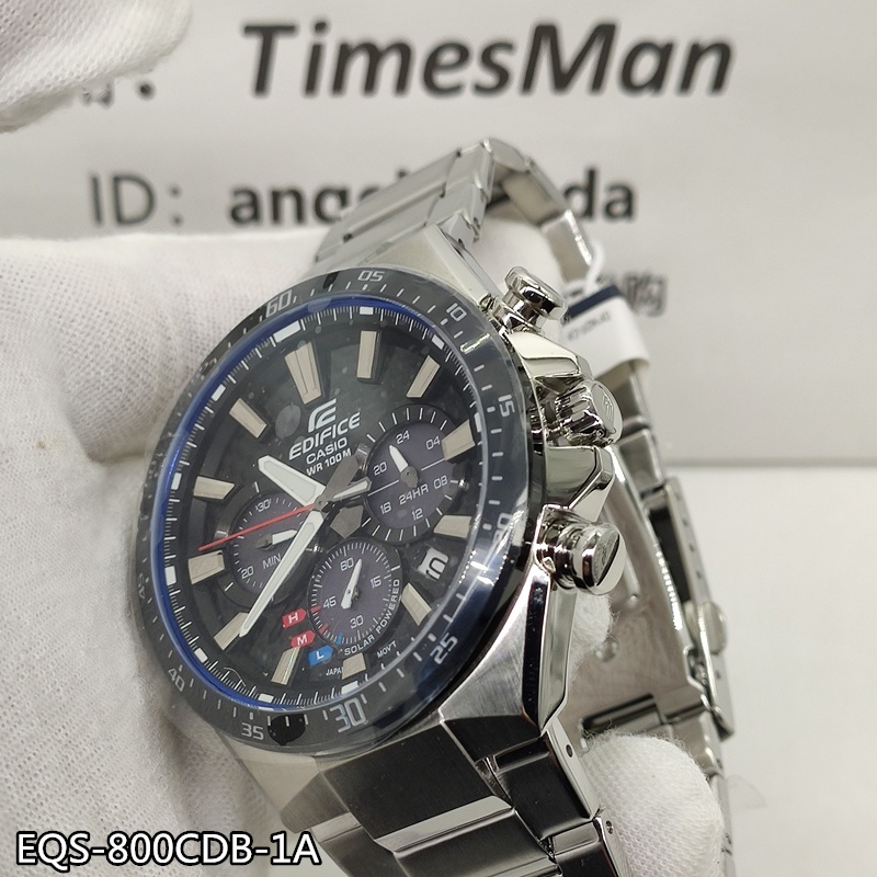 Casio EDIFICE Solar Sports Watch Male EQS-800CDB-1A Metal Racing