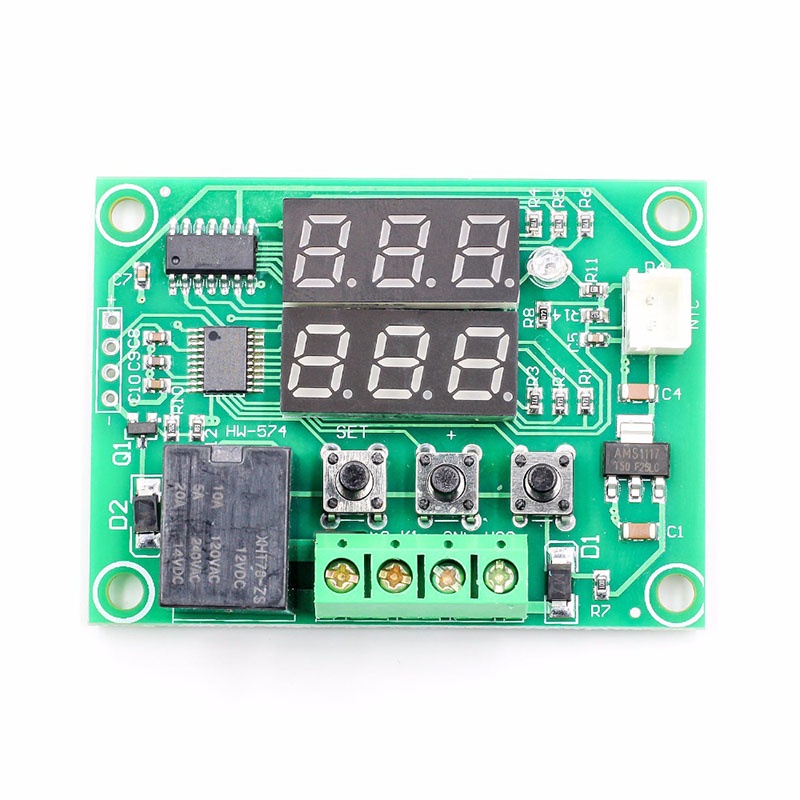 W1219 DC 12V Dual LED Digital Display Thermostat Temperature Controller ...