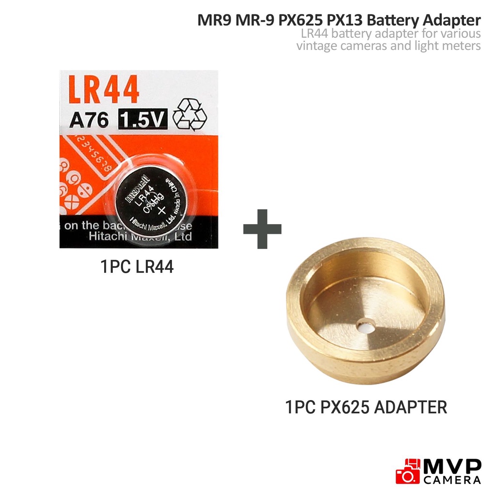 2x MR-9 PX625 Battery Converter Adapter – For Olympus OM1 / F1 Film Cameras