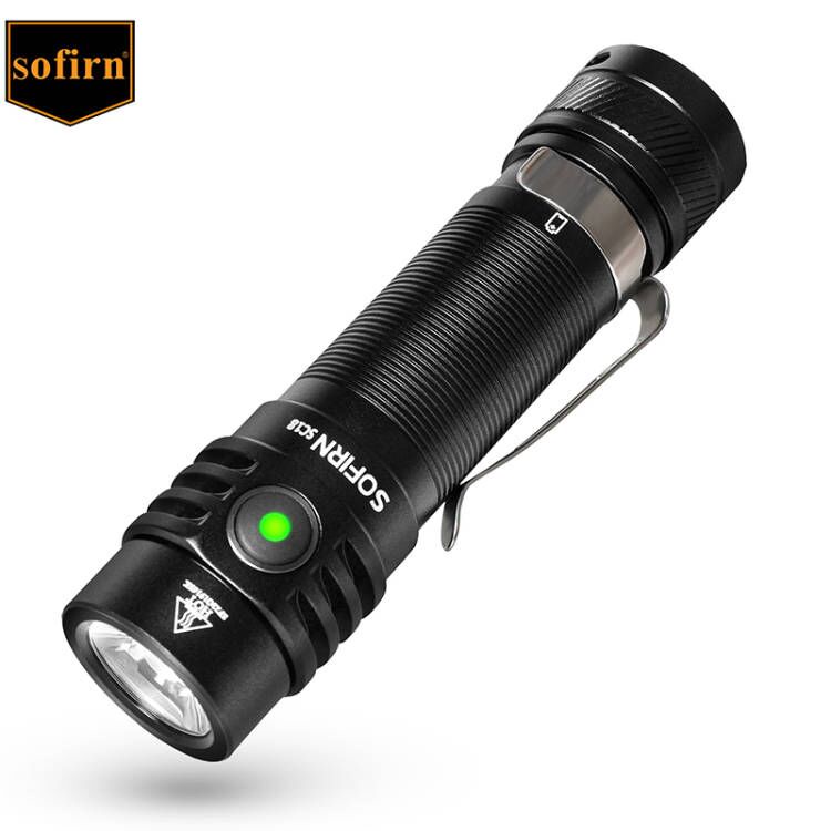 Sofirn SC18 USB Type C Rechargeable Flashlight, Super Bright Small ...