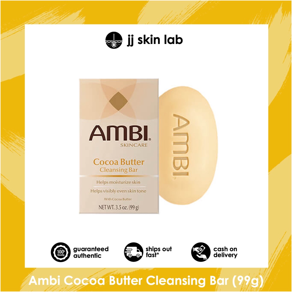 Ambi Skincare Cocoa Butter Cleansing Bar, Complexion, Black Soap with