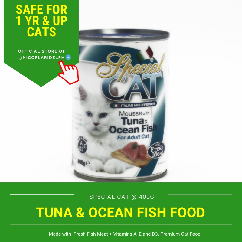 Special Cat Mousse with Fresh Tuna and Ocean Fish for Adult Cats (400g