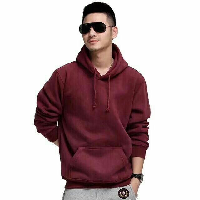 SRR Plain Unisex hoodie Jacket Makapal tela No Zipper | Shopee Philippines