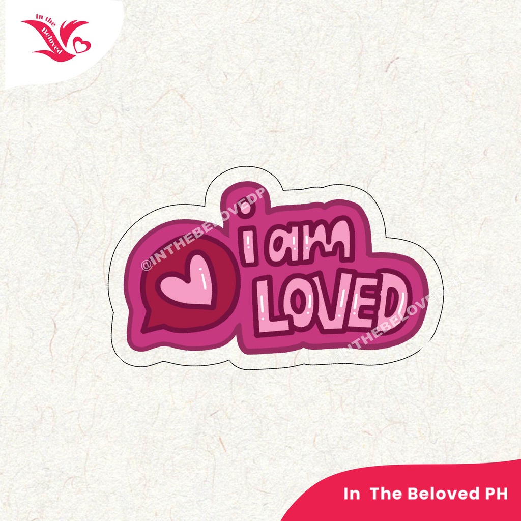 I Am Loved Decal Stickers for water flasks, laptops, luggages || waterproof vinyl stickers ...
