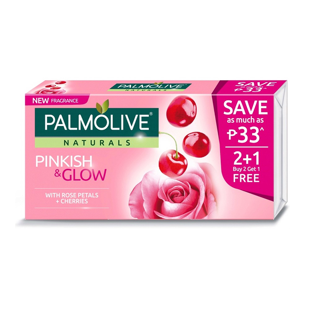 Palmolive Naturals Pinkish & Glow Beauty Bar Soap With Rose Petals ...