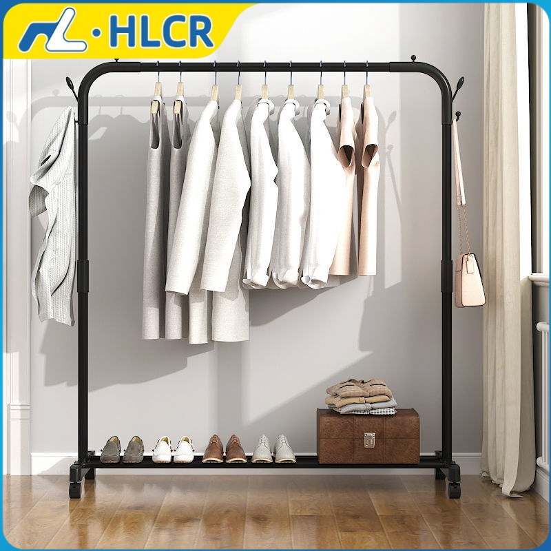 Bedroom clothes hanger floor drying rack balcony drying Rack Single Clothes Storage for Room Shopee Philippines