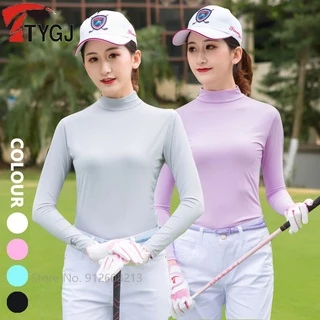 Pgm Womens Anti-UV Shirts Long Sleeve Summer Sunscreen Golf