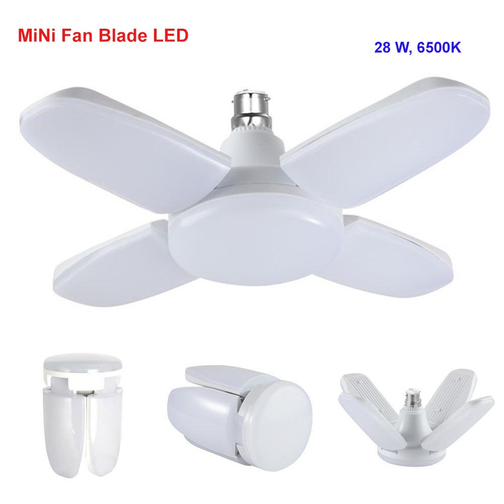 kimh COD Mini fan blade 28w MINI Foldable Fan Blade Bulb LED Lights ...