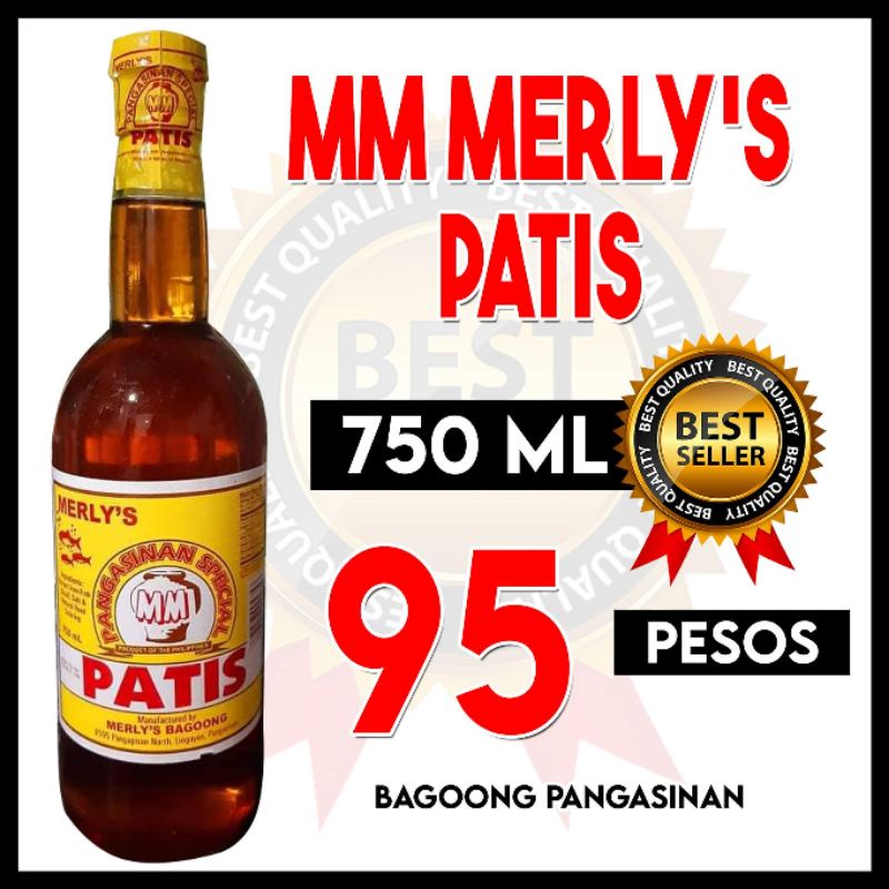 Merly's MM Pure Patis Pangasinan 750ML | Shopee Philippines