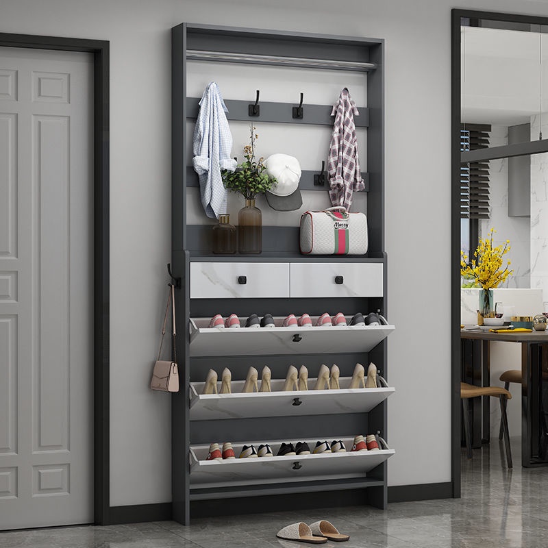 Shoe Cabinet Ultra-Thin Tipping Bucket 17cm Household Doorway Locker ...