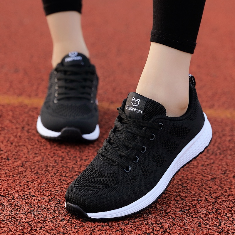 Women Korean Style Mesh Jogging Sneakers Lightweight Breathable Leisure ...