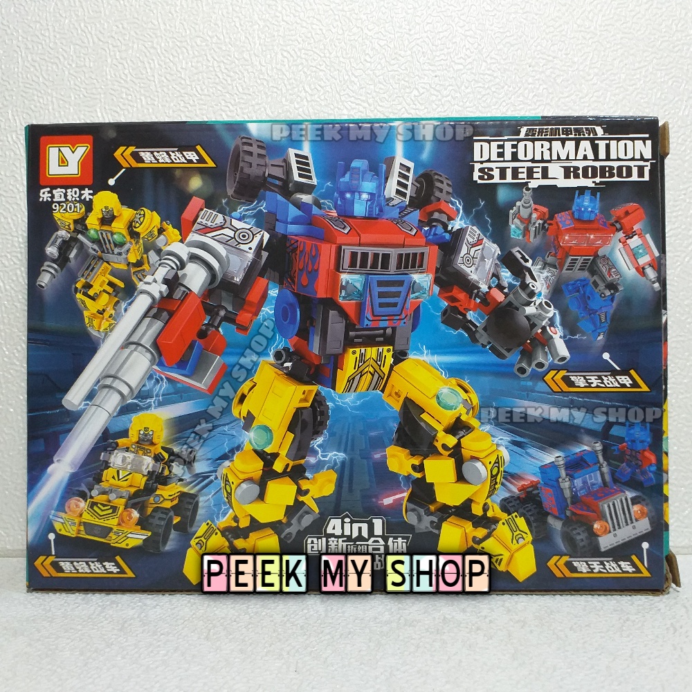 Transformer Deformation Steel Robot LY 9201 Minifigures Building Blocks ...