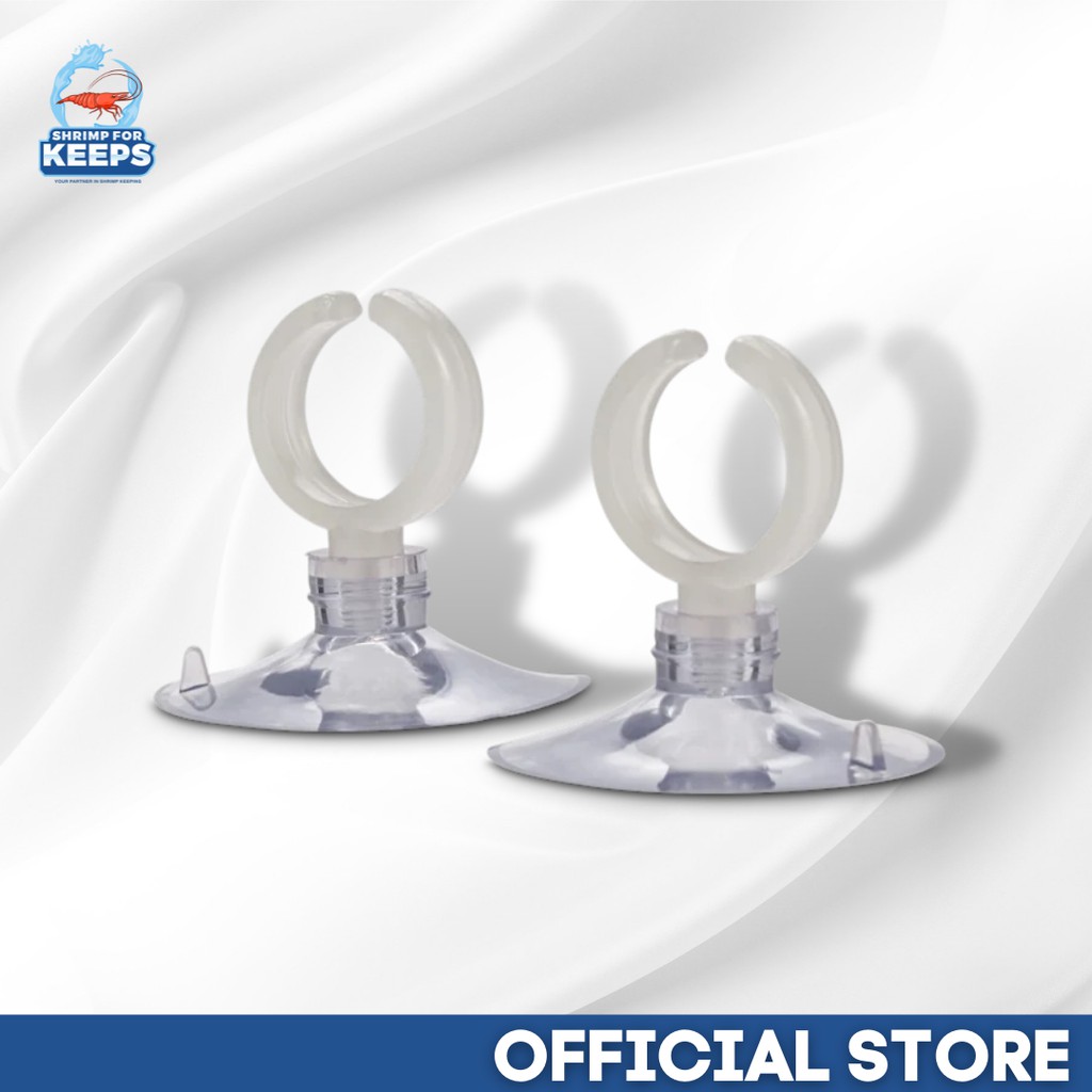 Silicone Suction Cup Aquarium Air Hose Holder with Air Line Clip