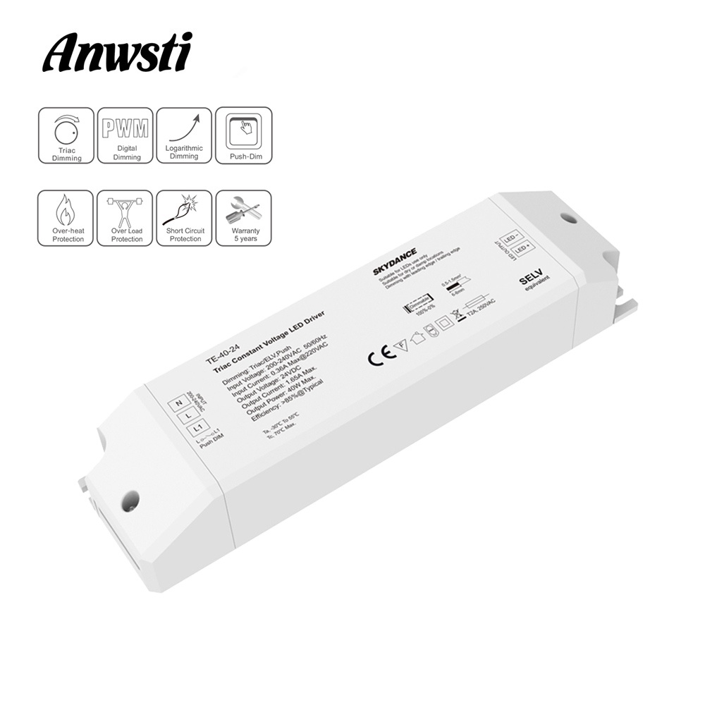 Triac LED Driver Dimmable Constant Voltage 1CH 40W AC 220V to DC 12V ...