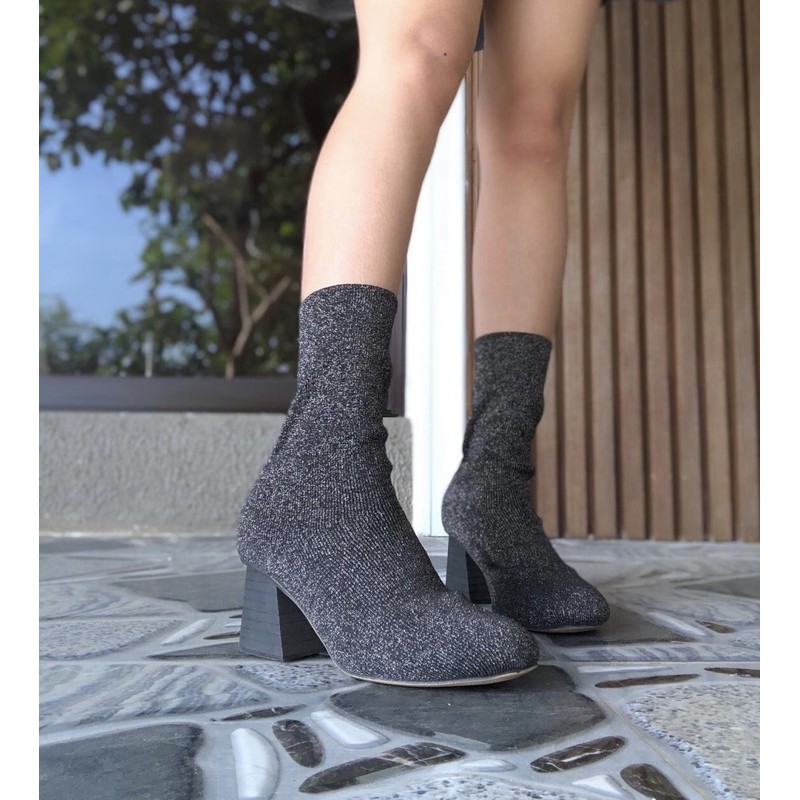 Glitter hotsell sock booties