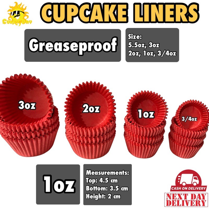 100 Greaseproof Thick Cupcake Muffin Ensaymada