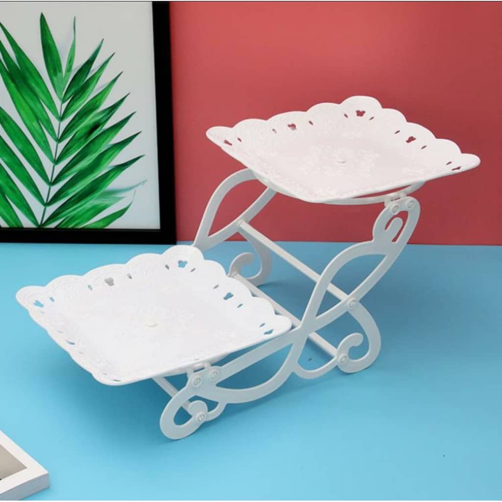 2 Tier & 3 Tier Cake Dessert Stand Cupcake Pastry Cookie Tray Rack ...