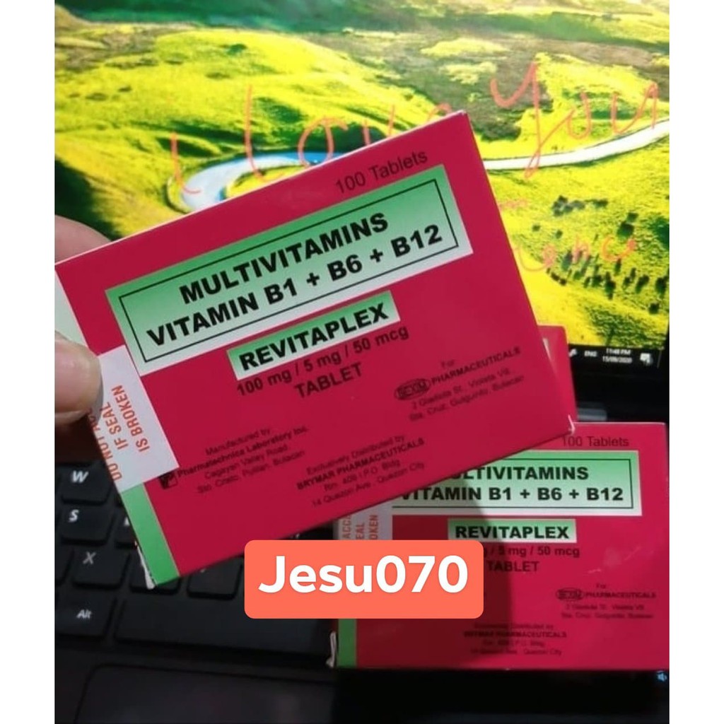 REVITAPLEX MULTIVITAMINS VITAMINS B1 +B6 + B12 100 Tables 100mg,5mg