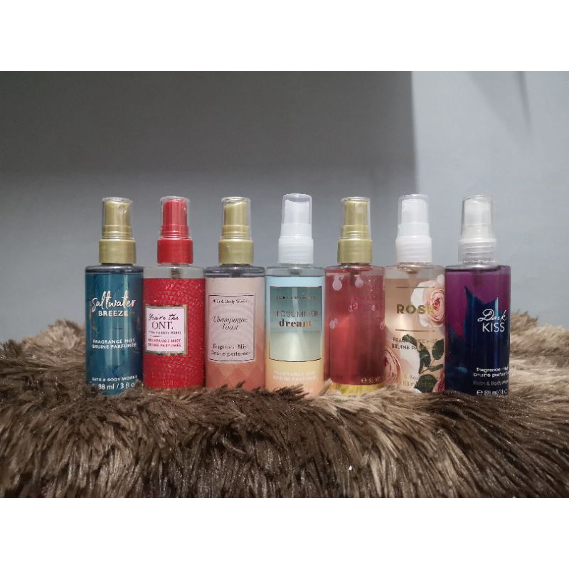 Bath & Body Works Travel Size Mist 88ml | Shopee Philippines