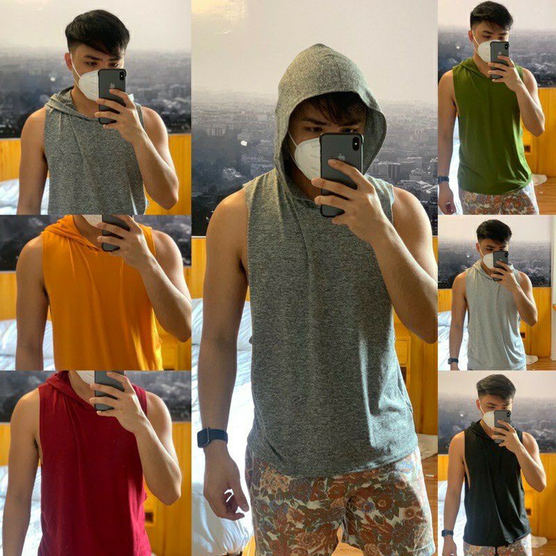 New Muscle Tee Hoodie for MenGood QualityLowest Price Shopee