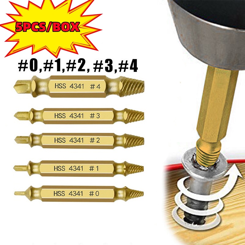 Screw Extractor Reverse Drill Bit and Bolt Extractor, Easily Remove