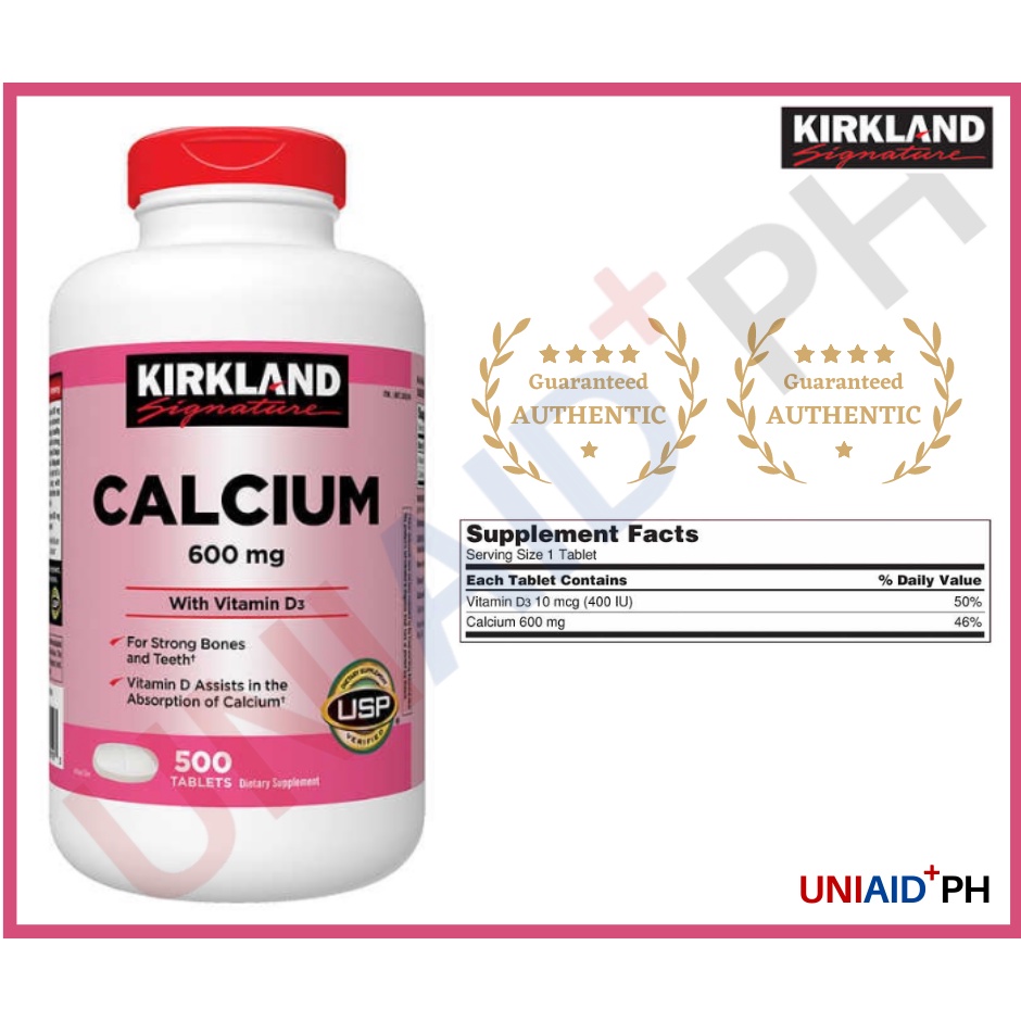 Kirkland Calcium 600 mg with Vitamin D3 Shopee Philippines
