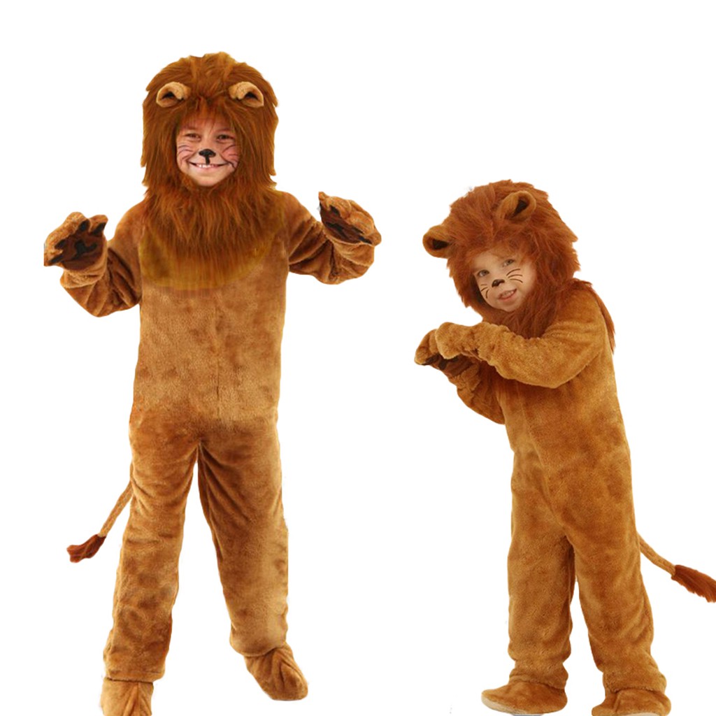 Lolanta 4 Pcs Adult Men Kids Lion Costume Halloween Animal Cosplay ...