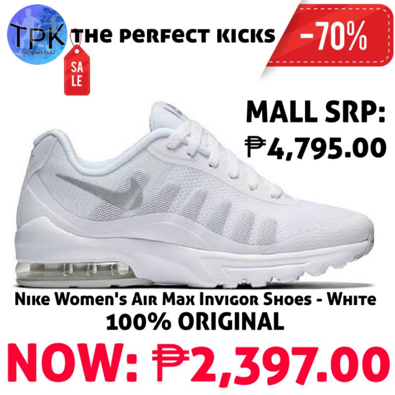 Nike air max invigor white clearance womens