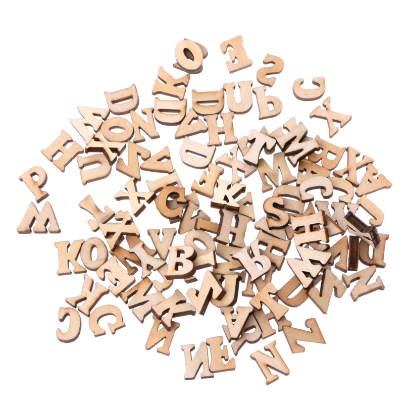Nevada ʚ ɞ 100Pcs Wooden Alphabet Embellishment Wood Letters ...