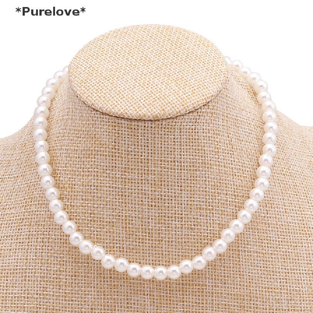 MeliMe 5 Layer Faux Pearl Necklace Set – Imitation Pearl Necklace, Bracelet & Earrings, Wedding Jewelry - View #10